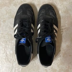 Adidas Samba Classic Mens Shoes Size 10 Black Leather Indoor Soccer Suede